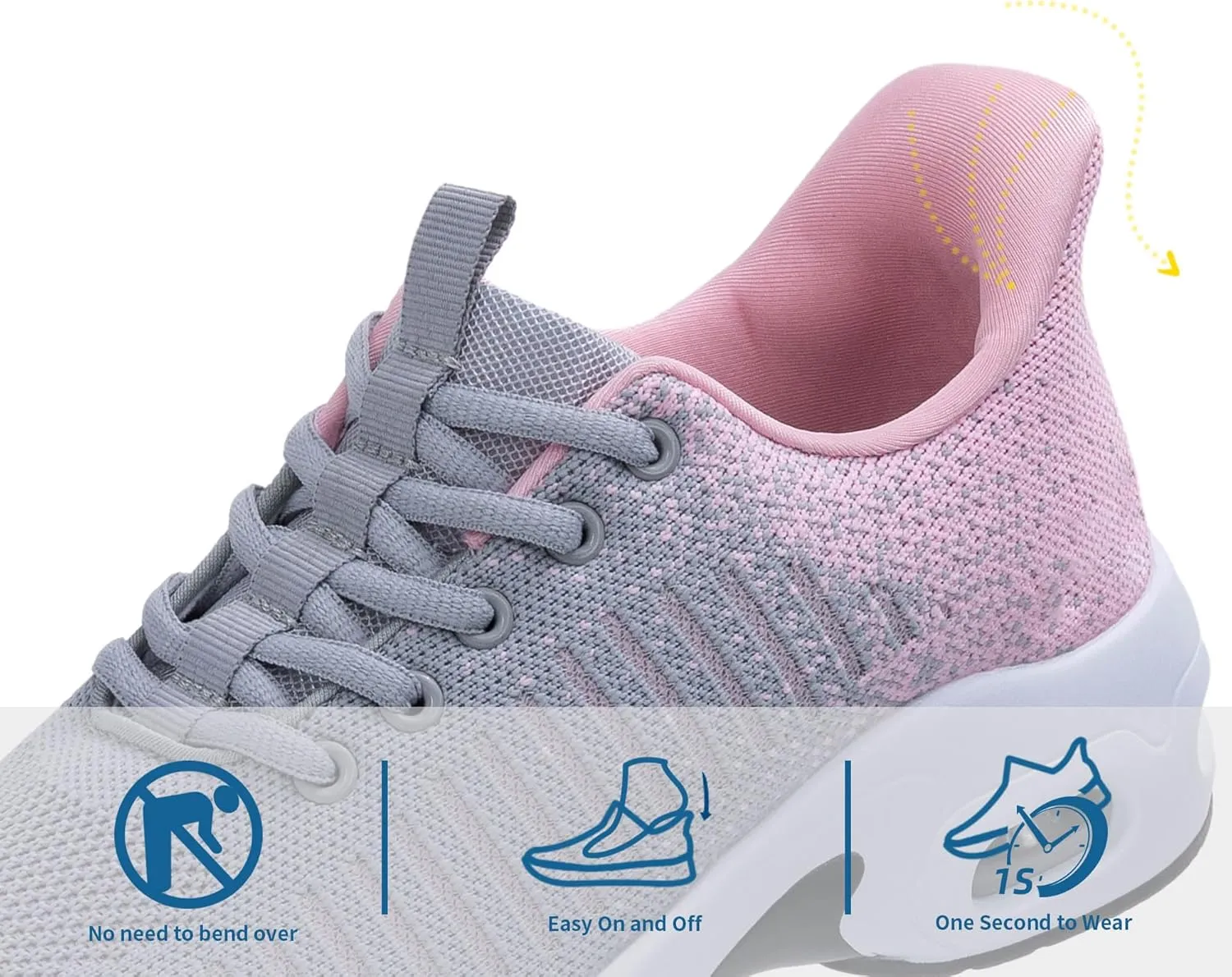 Women's Walking Shoes | Slip On | Fashion Sneakers | Running Tennis Shoes US 6-11