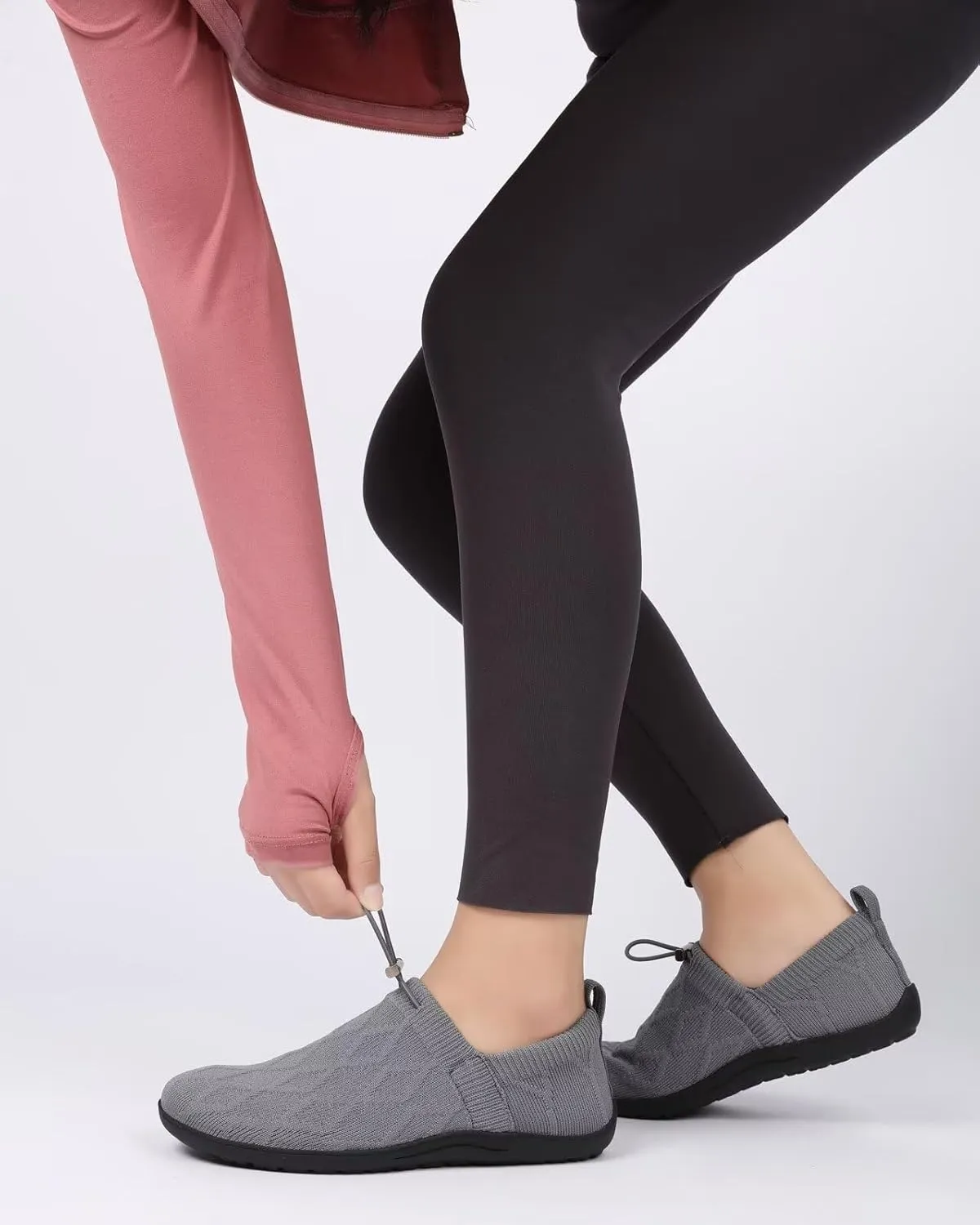 Women's Wide Toe Barefoot Minimalist Walking Shoes Comfortable Tennis Gym Athletic Flats Slip-on Sneakers