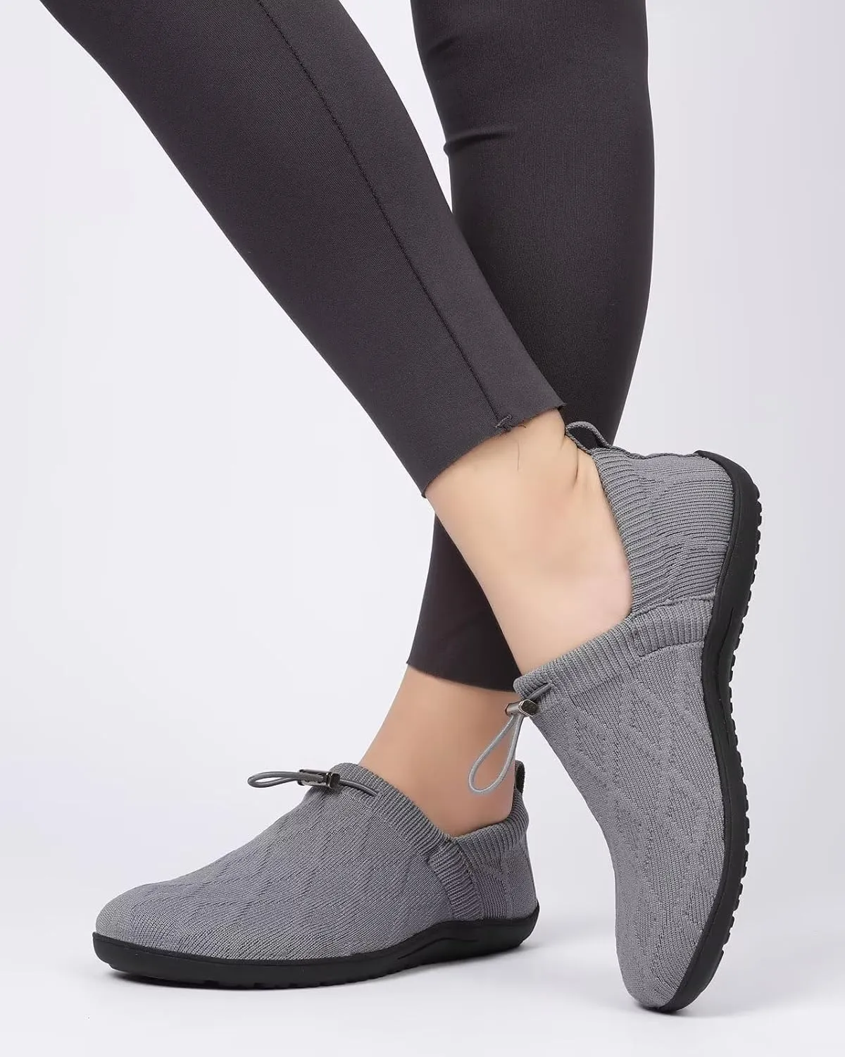 Women's Wide Toe Barefoot Minimalist Walking Shoes Comfortable Tennis Gym Athletic Flats Slip-on Sneakers