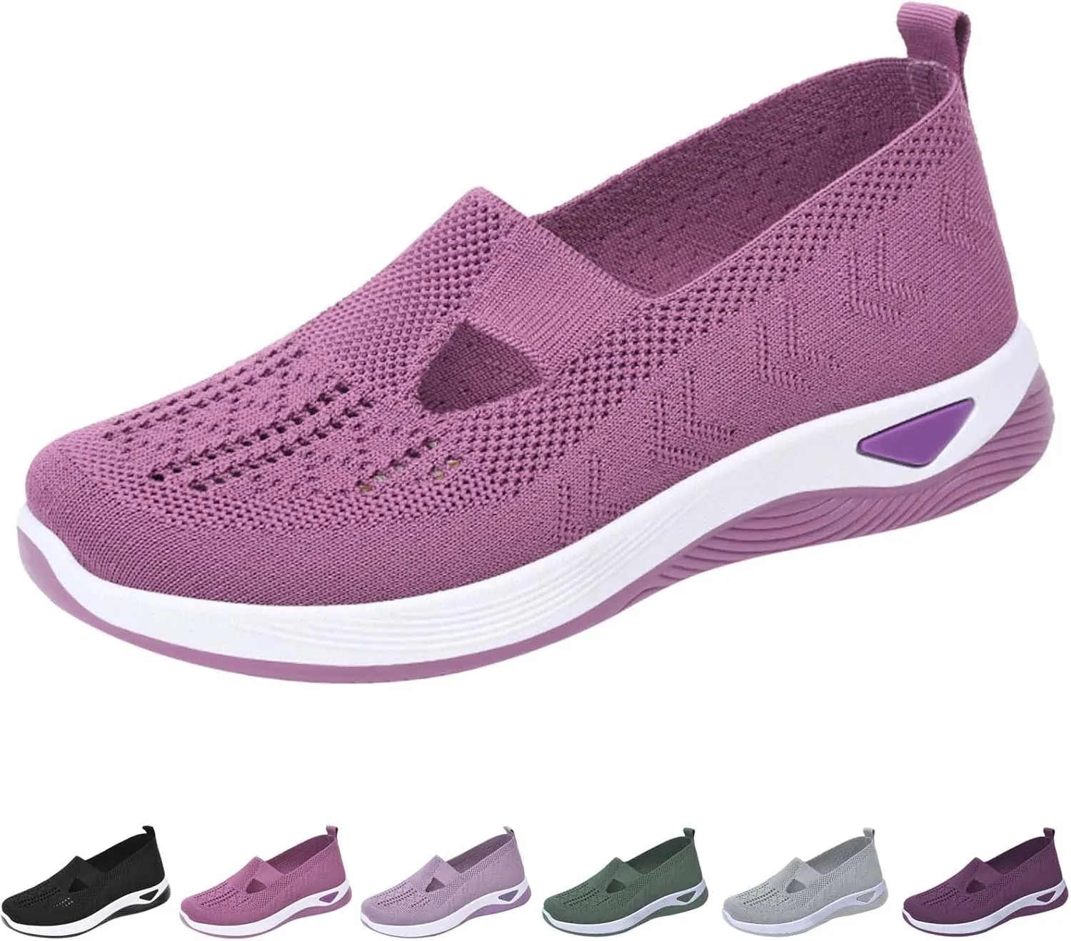 Women's Woven Orthopedic Breathable Soft Shoes Tennis Shoes Womens Wide Feet Casual Work Shoes Platform Sneakers White Tennis Shoe Loafers Dress Shoe