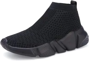 YAVY Kids Sneakers for Boys Tennis Shoes Girls Sock Sneakers for Kids Slip on Shoes Breathable high top Athletic Lightweight Walking Running Shoes