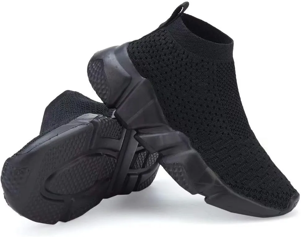 YAVY Kids Sneakers for Boys Tennis Shoes Girls Sock Sneakers for Kids Slip on Shoes Breathable high top Athletic Lightweight Walking Running Shoes