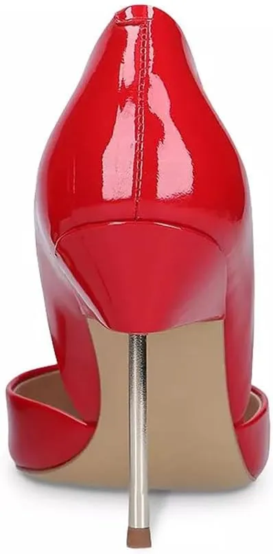 YDN Women Dressy Slip on Pumps Pointed Closed Toe D’Orsay Metal Stiletto High Heels Shoes Party Daily Size 4-15 US