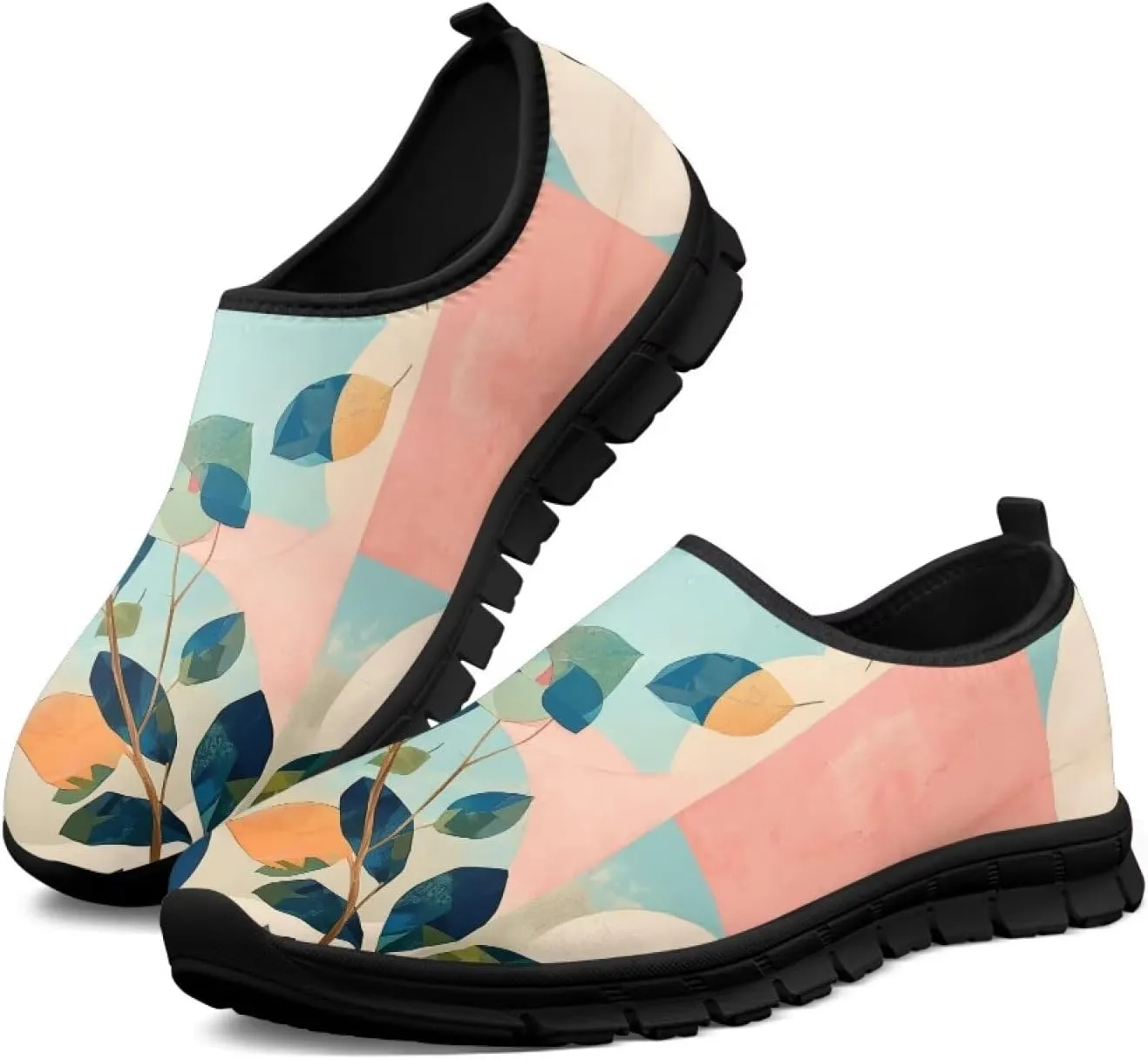 Ystardream Comfortable Shoes for Women Dressy Low Heel Slip On Sneakers