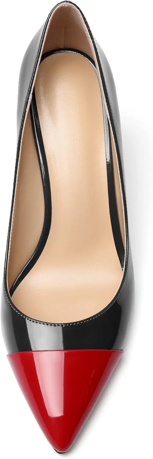 Zamikoo Women's Pointed Toe Classic Pumps Slip On Stiletto Heel Dress Shoes 85mm