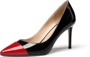 Zamikoo Women's Pointed Toe Classic Pumps Slip On Stiletto Heel Dress Shoes 85mm