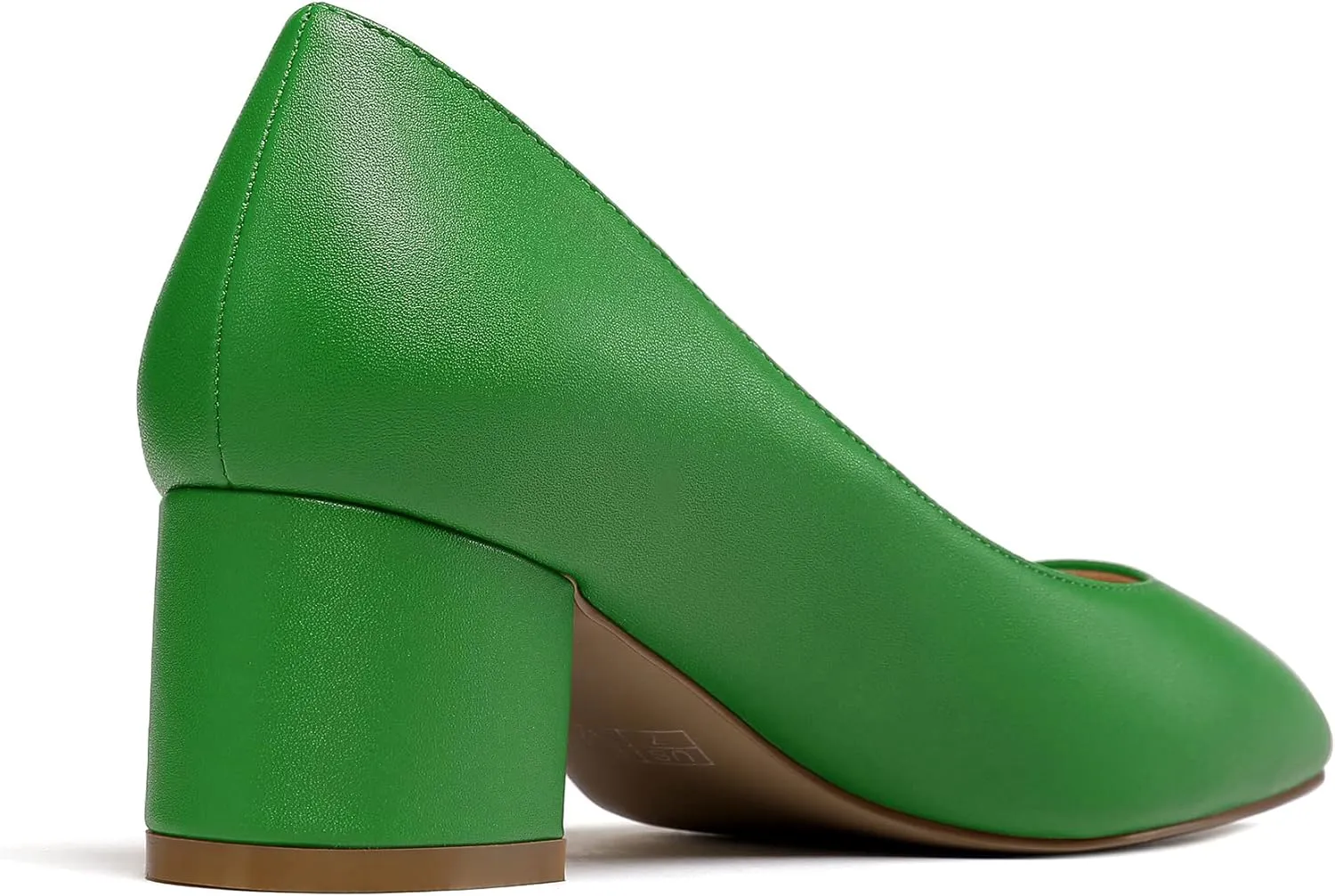 Zamikoo Women's Square Toe Block Heel Pumps Slip On 2 Inches Low Chunky Heels Classic Dress Shoes for Wedding Party Office