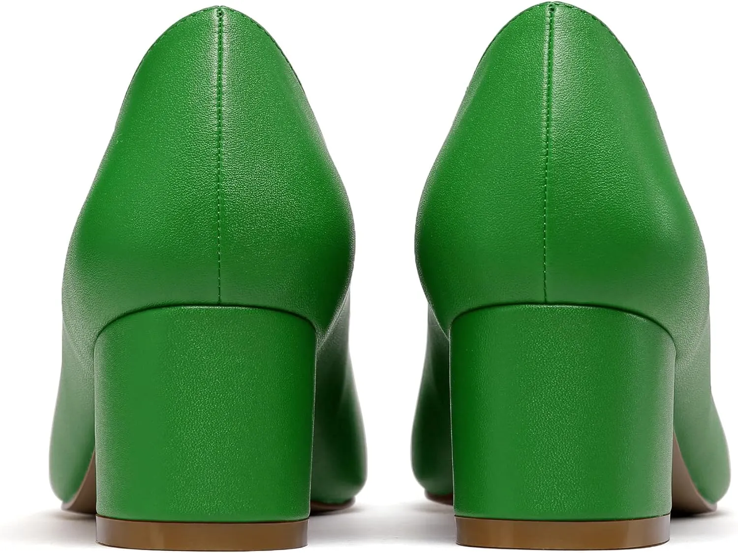 Zamikoo Women's Square Toe Block Heel Pumps Slip On 2 Inches Low Chunky Heels Classic Dress Shoes for Wedding Party Office