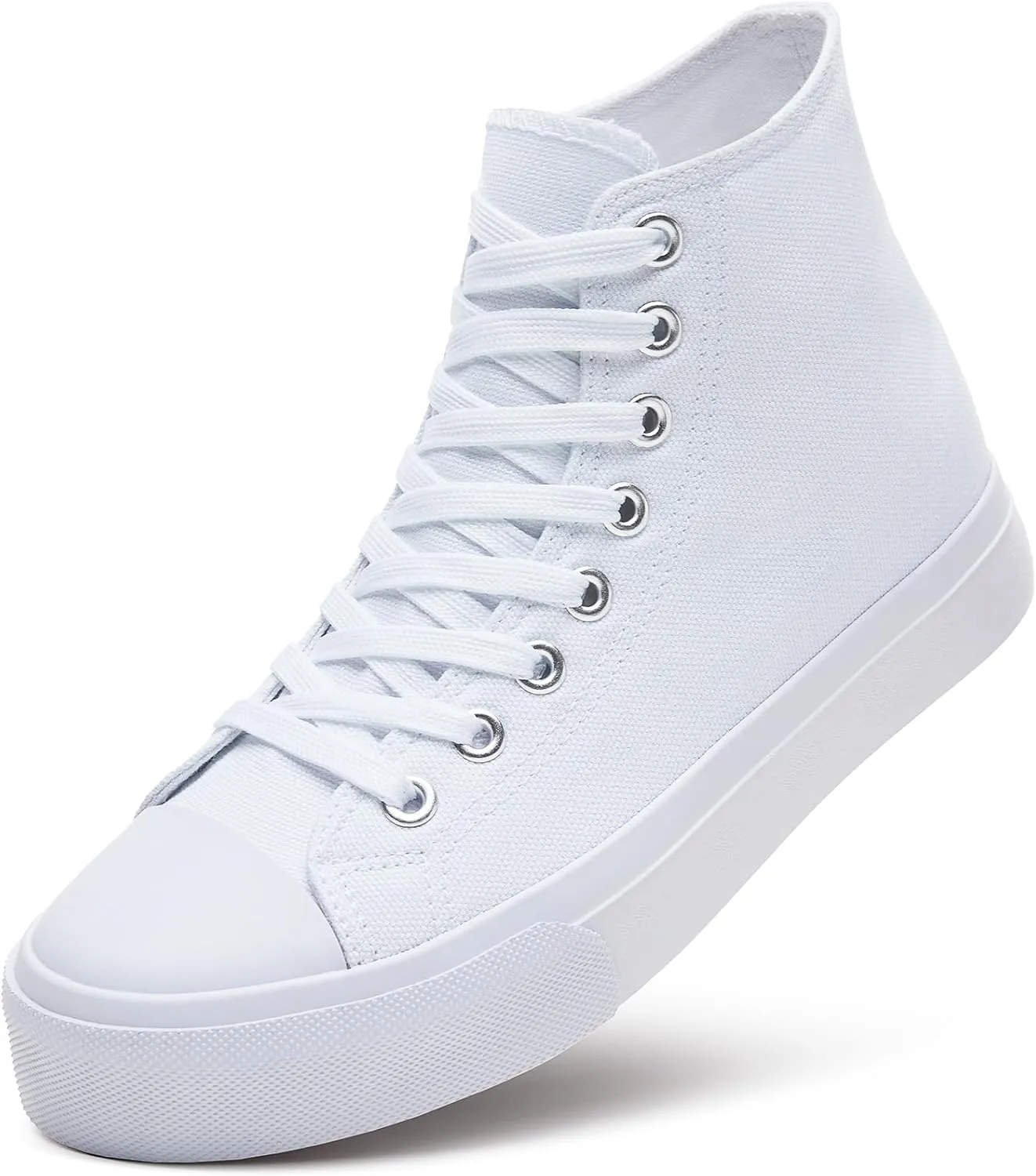 ZGR Womens High Top Canvas Sneakers,Lace-up Canvas Shoes,Casual Tennis Walking Shoes