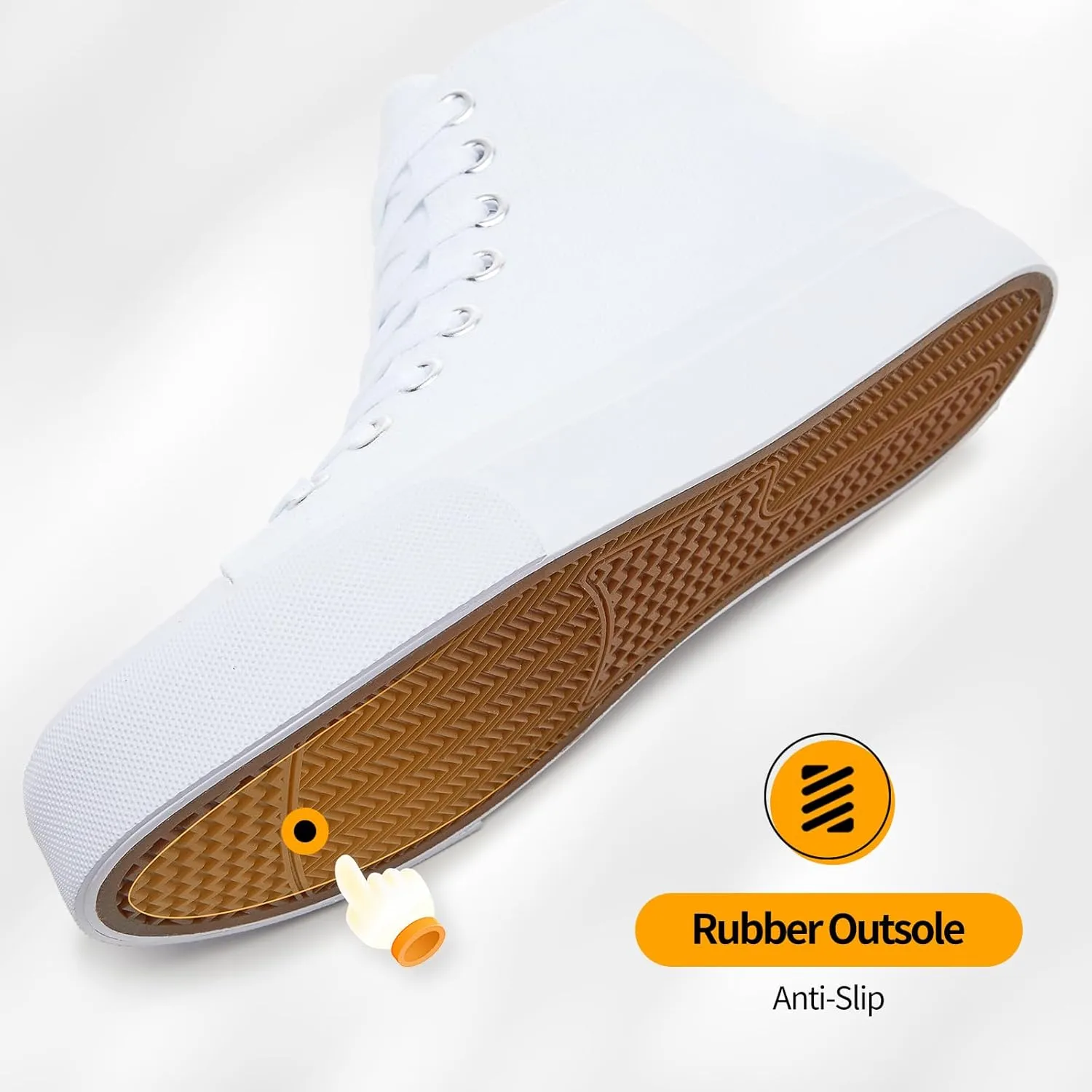 ZGR Womens High Top Canvas Sneakers,Lace-up Canvas Shoes,Casual Tennis Walking Shoes