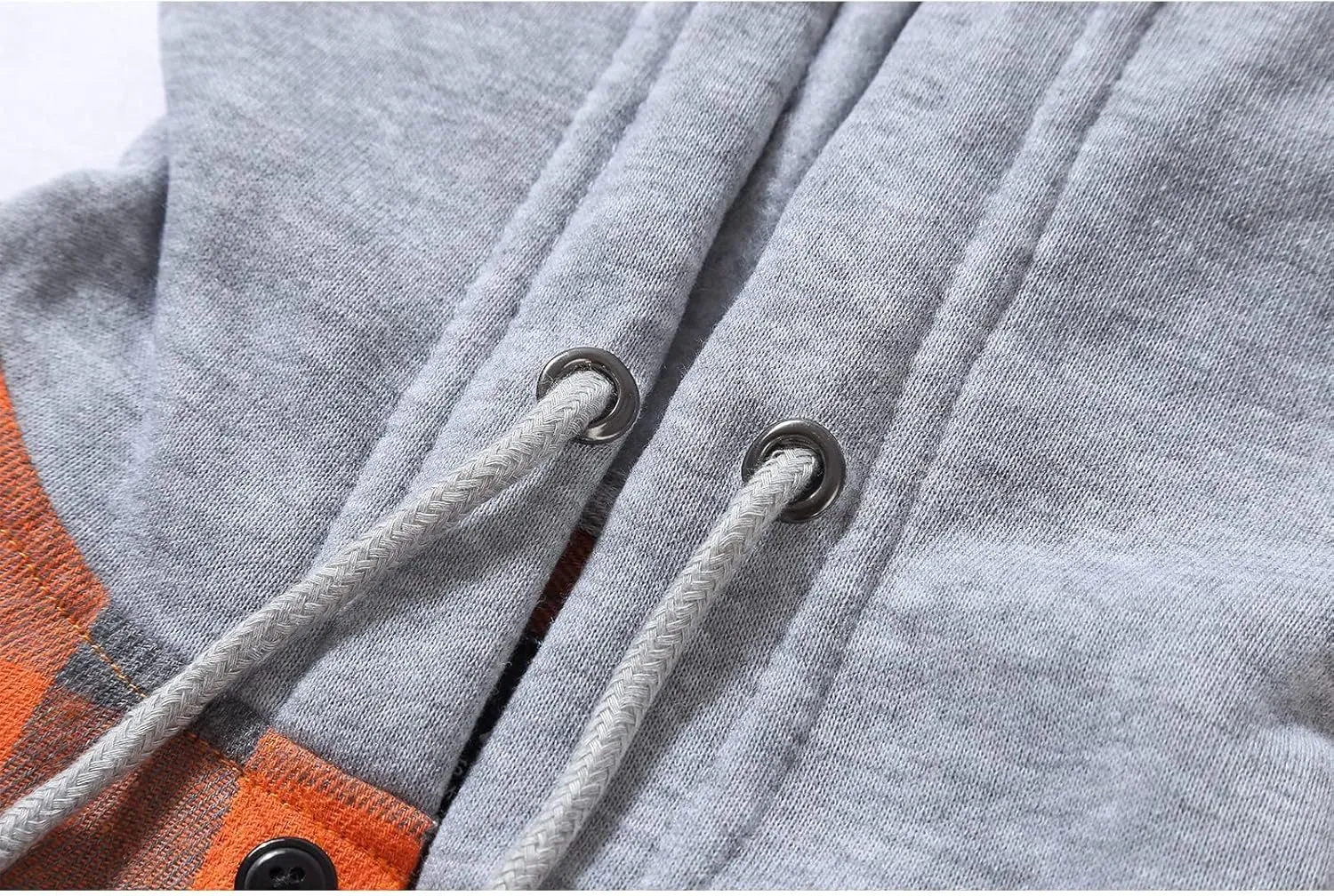 ZITY Men's Flannel Hoodie Shirts Casual Button Down Plaid Shirt Jackets for Men Long Sleeve Stylish Hooded with Pocket