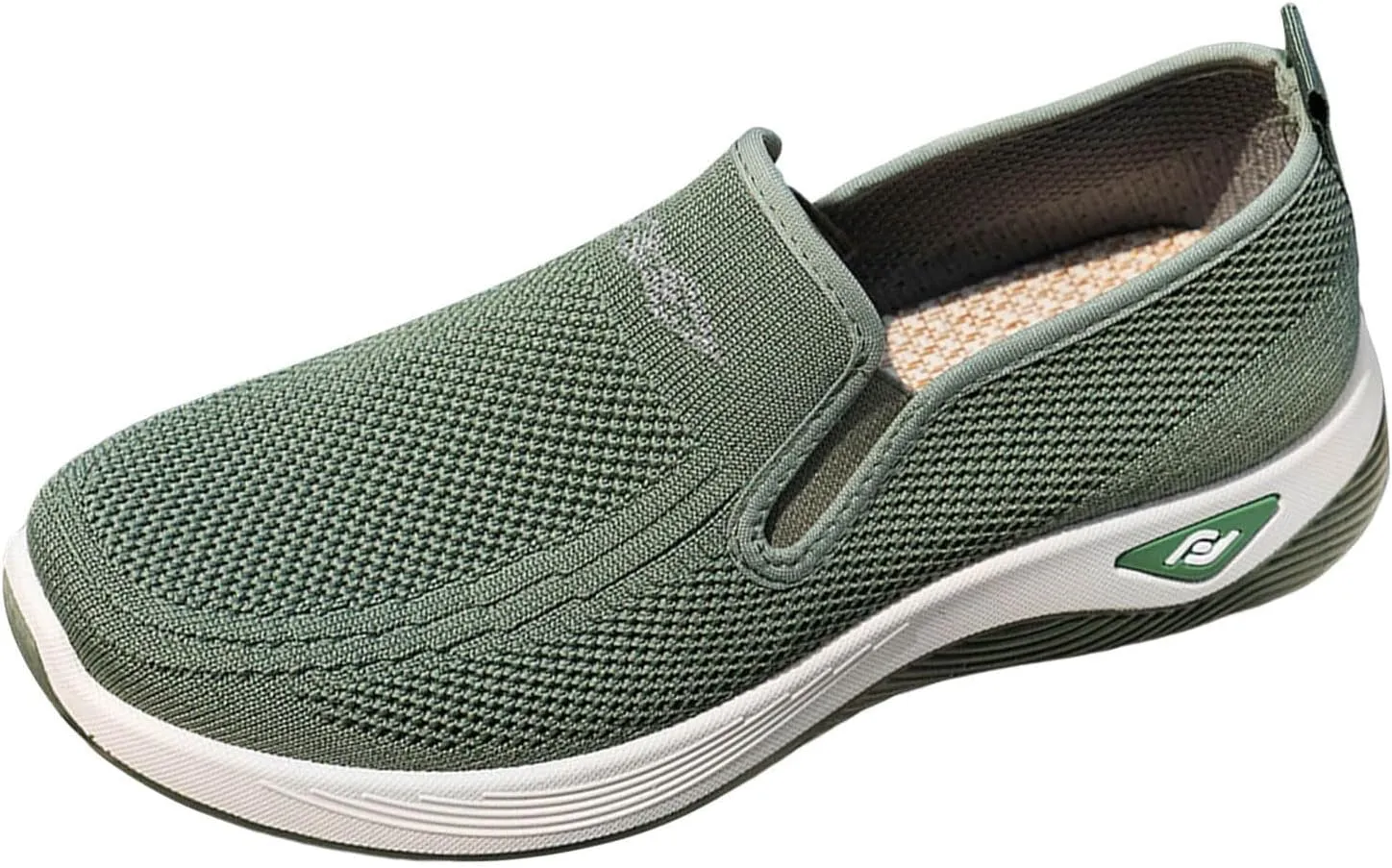 ZWRXW Women's Woven Orthopedic Shoes Diabetic Arch Support Slip On Walking Shoes Mesh Up Running Going Out Flat Sneaker Comfortable Lightweight Breathable Soft Shoe Healthy Footwear